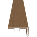 NewTechWood co-extrusie aluminium U-klikprofiel 300 cm, Teak