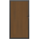 NewTechWood co-extrusie composiet deur in aluminium frame, verticaal triple, 100 x 195 cm, Teak/zwar