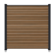 NewTechWood co-extrusie composiet scherm Triple, 180 x 180 cm, Teak/zwart.
