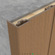 NewTechWood HKC hoekprofiel, 5,5 x 5,5 x 300 cm, Teak