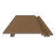 NewTechWood HKC wandbekleding vlak, 1,9 x 18,8 x 400 cm (wb 15,3 cm), Teak