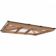 Lichtstraat met schilddak, onderbouw van onbehandeld douglas, gelaagd glas, 286,8 x 205 cm, zwart.