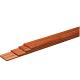 Hardhouten geschaafde plank, met V-groeven, 1,5 (1.4) x 14,5 x 180 cm.