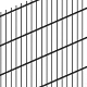 Hillfence metalen scherm, dubbele staafmat, 200 x 103 cm, zwart.