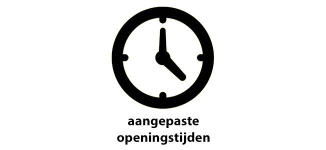 aangepaste openingstijden den bleker