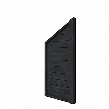 Douglas wandpakket t.b.v. enkelzijdige 1m zijwand kapschuur Comfort (incl. staander), zwart geïmpregneerd.