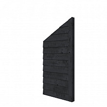Douglas wandpakket t.b.v. dubbelzijdige 1m zijwand kapschuur Comfort (incl. staander), zwart geïmpregneerd.