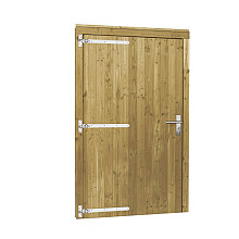 Douglas enkele deur inclusief kozijn extra breed en hoog, linksdraaiend, 119 x 209 cm, groen geïmpregneerd.