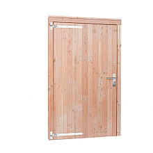 Douglas enkele deur inclusief kozijn extra breed en hoog, linksdraaiend, 110 x 214,5 cm, onbehandeld.