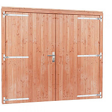 Redvision dubbele deur inclusief kozijn extra breed en hoog, 255 x 209 cm.