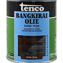 Tenco bangkirai olie transparant  dark teak 1 l.
