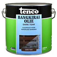 Tenco bangkirai olie transparant  dark teak 2.5 l.