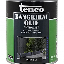Tenco bangkirai olie transparant  antraciet 1 l.