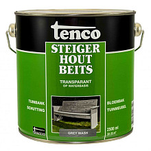 Tenco steigerhoutbeits transparant zijdeglans grey wash 2.5 l.