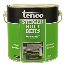 Tenco steigerhoutbeits transparant zijdeglans antraciet 2.5 l.