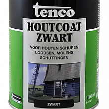 Tenco houtcoat  dekkend  zwart 1 l.
