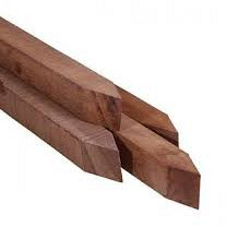 Paal 7 x 7 x 500 cm ruw hardhout – sterk, duurzaam en veelzijdig