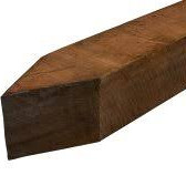 Paal 8 x 8 x 250 cm ruw hardhout – duurzaam en sterk