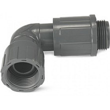 Rain Bird Koppeling PVC 1" binnendraad x wartel binnendraad x buitendraad 10bar grijs type RB1220-010