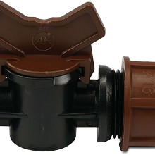 Rain Bird Plug klep PE 3/4" x 16 mm buitendraad x lock bruin type BF-klepvergrendeling