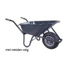 Kruiwagen HUMMER 85 L staal rondneus + metalen velg