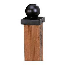 Paalornament bol op plaat 9 x 9 cm – Metaal Zwart | Stijlvolle Afwerking voor Iedere Paal