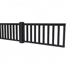 Douglas Hekwerk type D 328,5 x 73 cm, zwart geïmpregneerd.