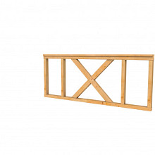 Douglas hekwerk met kruis type A 178,5 x 73 cm, transparant gespoten.