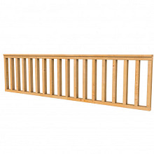 Douglas hekwerk recht type C 278,5 x 73 cm, transparant gespoten.