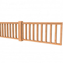 Douglas Hekwerk type D 328,5 x 73 cm, onbehandeld.