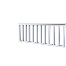 Vuren hekwerk type A 178,5 x 73 cm, lichtgrijs gespoten.