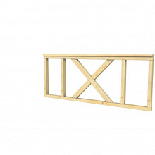 Vuren hekwerk type A met kruis 178,5 x 73 cm, kleurloos geïmpregneerd.