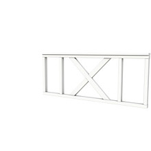 Vuren hekwerk type A met kruis 178,5 x 73 cm, wit gespoten.