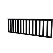 Vuren hekwerk type B 228,5 x 73 cm, zwart gespoten.