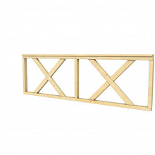 Vuren hekwerk type B met kruis 228,5 x 73 cm, kleurloos geïmpregneerd.