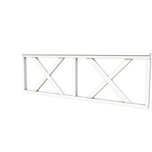 Vuren hekwerk type B met kruis 228,5 x 73 cm, wit gespoten.