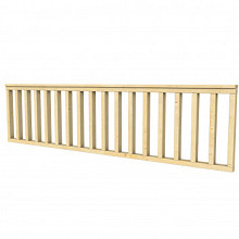 Vuren hekwerk type C 278,5 x 73 cm, kleurloos geïmpregneerd.