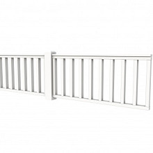 Vuren Hekwerk type D 328,5 x 73 cm, wit gespoten.