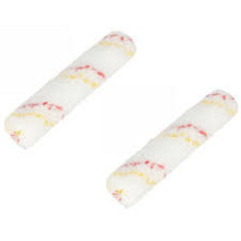 vachtroller microfiber rood/gele draad 2 st.