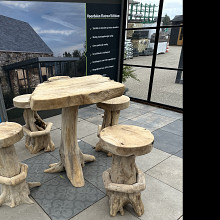 Erosion barset (bartafel + 4 krukken) – stijlvolle en robuuste boomset