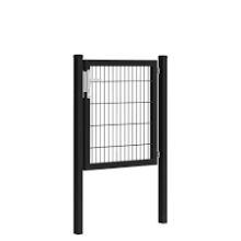 Hillfence metalen enkele poort Premium-line inclusief slot, 100 x 100 cm, zwart.