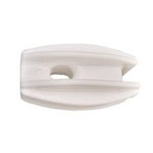 Ei-isolator, wit met 1 RVS/INOX haak , los