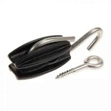 Ei-isolatoren met RVS/INOX haak, incl. RVS/INOX schroefoog 50 st