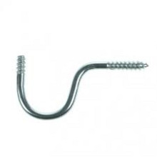 Isolatorsteunen, korte zwanenhals,  8 mm voor houten palen