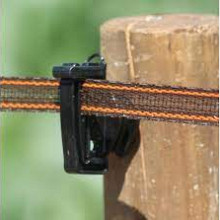 Lint, bruin/rood versterkt, 200 mtr 20 mm, 0,40 mm PE + 7*0,20 RVS/INOX + 2*0,25 Cu