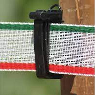 Lint, wit/groen/rood 200 mtr 40 mm,  0,50 mm PE + 15*0,20 RVS/INOX