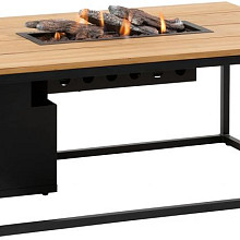 Cosiloft 120 zwart frame / teakhouten blad