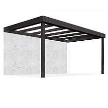 Overkapping Flatroof Version A Met vierkant overstek 400x300 glas (Ral*)