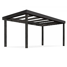 Overkapping Flatroof Version D Met vierkant overstek 500x350 glas (Ral*)
