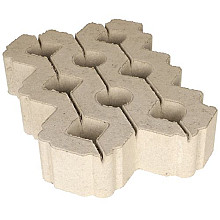 Grastegel 41x61x12 cm MP grijs vlak 4st/lg